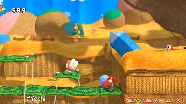 Yoshi's Woolly World - Gameplay Analysis (Secrets & Hidden Details) смотреть онлайн