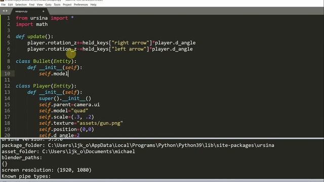 Making a Gun That Can Shoot Around in Ursina Engine смотреть онлайн