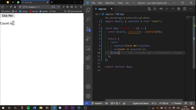 React Hooks : useState Hook in 8 minutes | Javascript And Typescript | 2021 смотреть онлайн