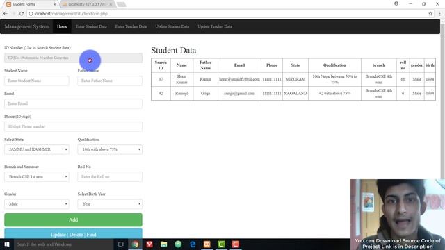 How to Insert,Update,Delete,Search data using php from MySQL Database смотреть онлайн