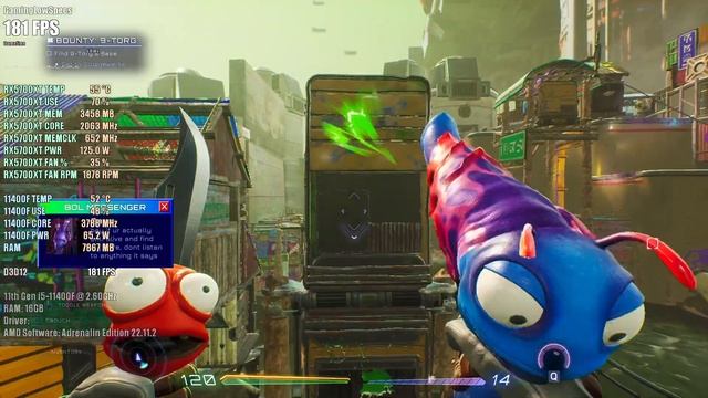 High On Life - RX 5700XT 8GB - Intel I5-11400F - 1080p Low Benchmark