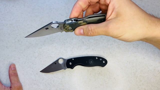 Spyderco Para 3 FRN vs Spyderco Para 3 G10 смотреть онлайн