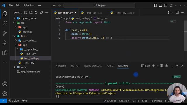 Cobertura de testes no Python com Pytest-cov смотреть онлайн