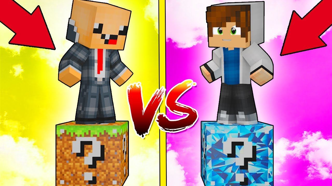 НУБСКИЙ ЛАКИ БЛОК VS ПРО ЛАКИ БЛОК! НУБ ПРОТИВ ПРО! ВЫЖИТЬ НА 1 БЛОКЕ! #34 смотреть онлайн