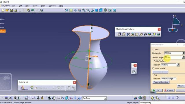 CAD CATIA V5 Sketch Base Features Tool Bar Part Modelling Work Bench смотреть онлайн