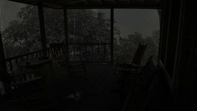 Relax with the Rain Outside the Window - Meditate, Calm Down in a Quiet Balcony смотреть онлайн
