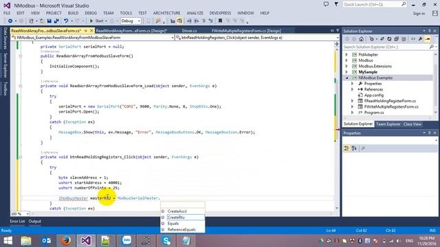 NModbus Tutorial 4: FC03 - READ HOLDING REGISTERS(READ WORD ARRAY FROM MODBUS SLAVE) смотреть онлайн