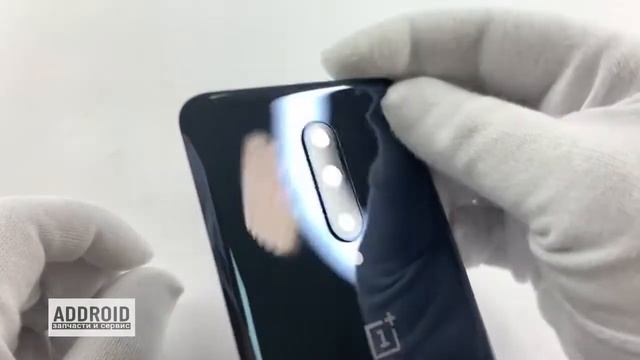 Задняя крышка для OnePlus 7 Pro серая Mirror Gray без стекла  камеры
