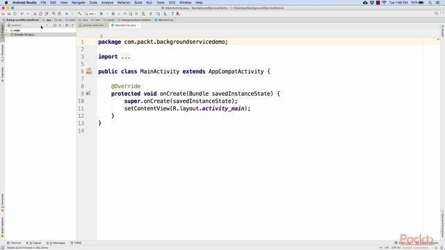 Hands-on Background Services in Android: Project Setup|packtpub.com смотреть онлайн