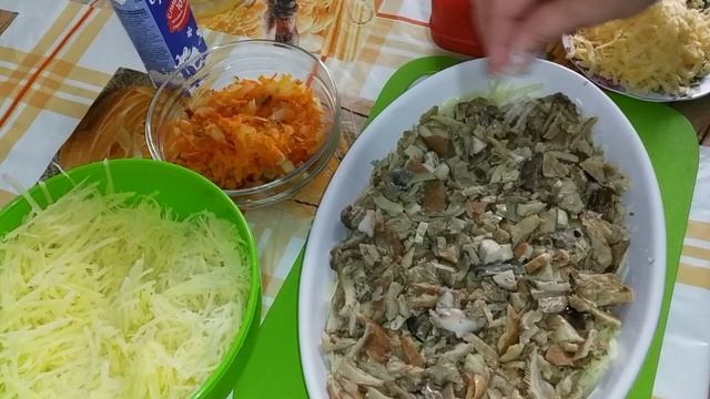 Картофельная запеканка с грибами и сыром!! смотреть онлайн