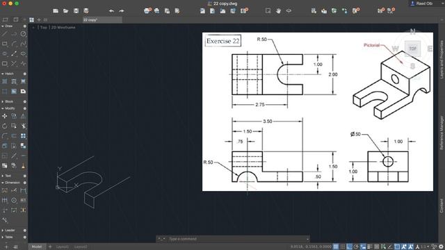 AutoCAD Exercise 32 смотреть онлайн