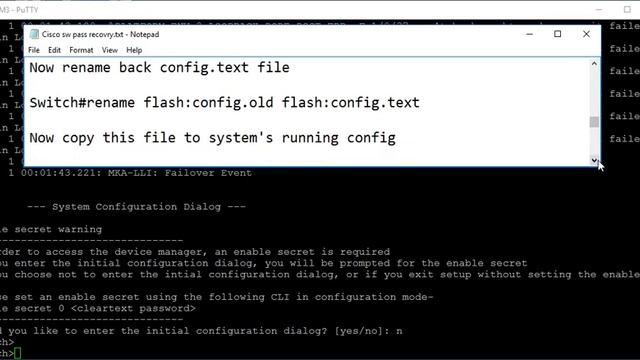 Cisco switch password recovery without loosing configuration смотреть онлайн