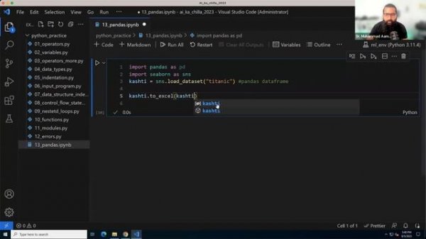 jupyter Notebook and Pandas in VScode | #python #vscode