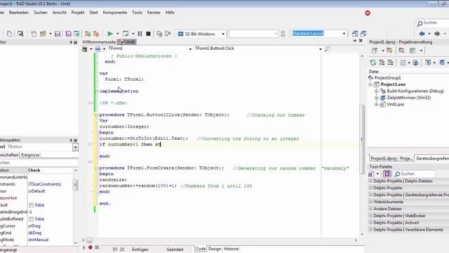 How to programm a simple guess a number game in delphi lazarus pascal TUTORIAL HD смотреть онлайн