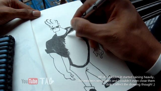 Drawing Johnny Bravo: Timelapse video смотреть онлайн