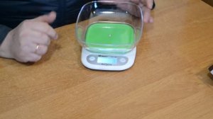 Весы кухонные Domotec ACS SH 125 до 7 кг с чашей, Green