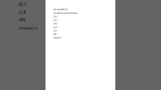 Unit 2 Classes and Objects |JAVA Programming | MCQ with Answer смотреть онлайн