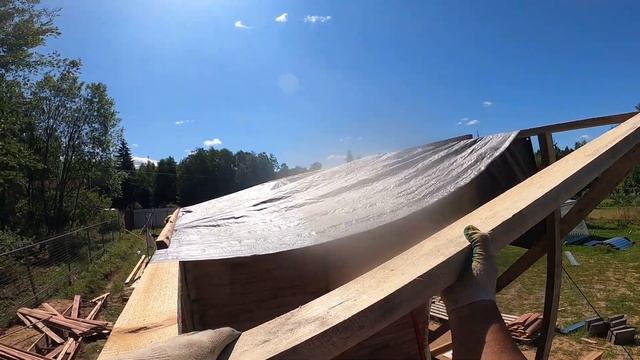 Утепляем бытовку. Собираем торцевые стены по месту. Часть#3 смотреть онлайн