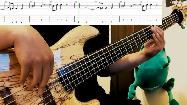 Coldplay - In My Place (Bass cover & Tab) #047 смотреть онлайн