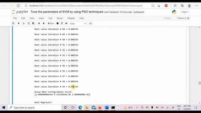 Tune the parameters of SVM by using PSO techniques code using python and machine learning смотреть онлайн