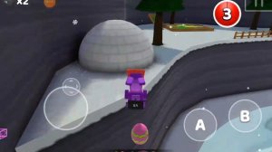 прохожу миссию охота за пасхальными яйцами в  снежной долине!super bear adventure!