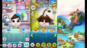 My Talking Angela Gameplay - My Talking Hank vs My Talking Tom Halloween 2017