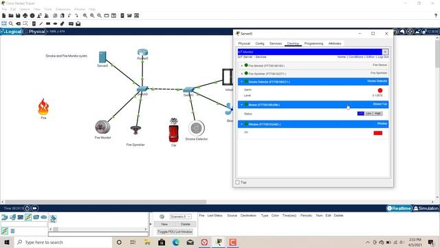 IOT: Smoke and Fire monitor system using cisco packet tracer смотреть онлайн