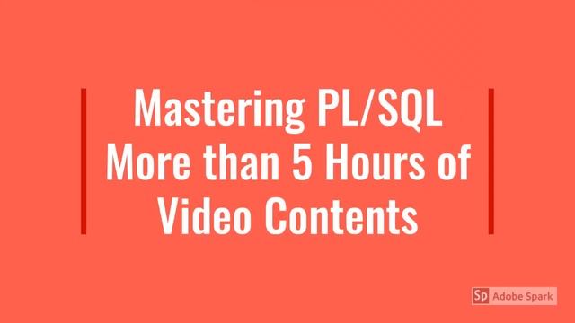 Mastering PL/SQL Online Course смотреть онлайн