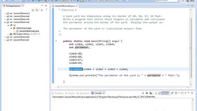 13x - Learn Java - Exercise 1 - Integer Arithmetic смотреть онлайн