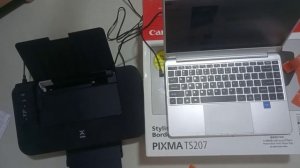 Pixma TS207 Canon Cartridge Printer Setup and Testing