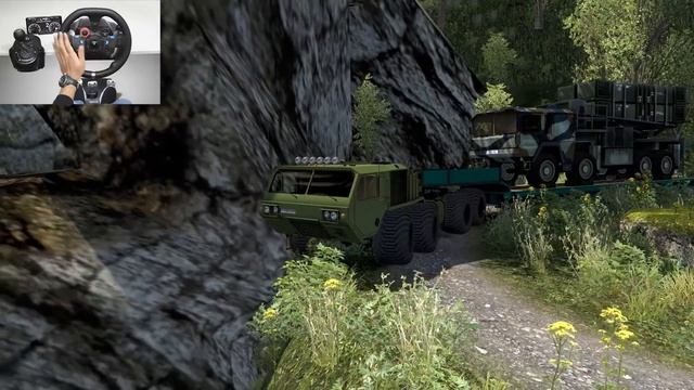 Missile Transport to Military Base | Army Off-Road Truck driving LogitechG29 + Shifter | Iron смотреть онлайн