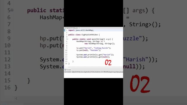 HashMap - "null" key - Java. смотреть онлайн