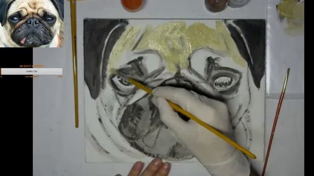 Рисуем МОПСА онлайн. Стрим 24 часа смотреть онлайн
