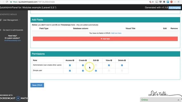 NEW in Quickadmin: Roles and Permissions смотреть онлайн