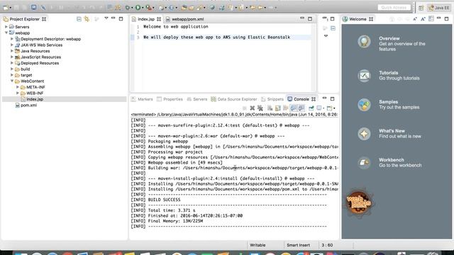 Deploying Java web application on AWS Beanstalk смотреть онлайн