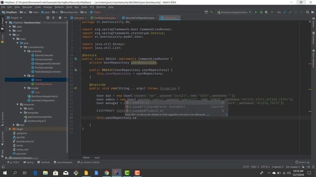 [Spring Boot Security] #18 Database Authentication - User Repository смотреть онлайн