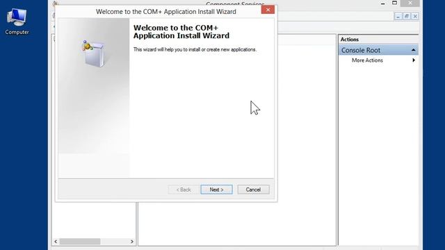 Windows 8.0 Professional - Create a New COM+ Application смотреть онлайн