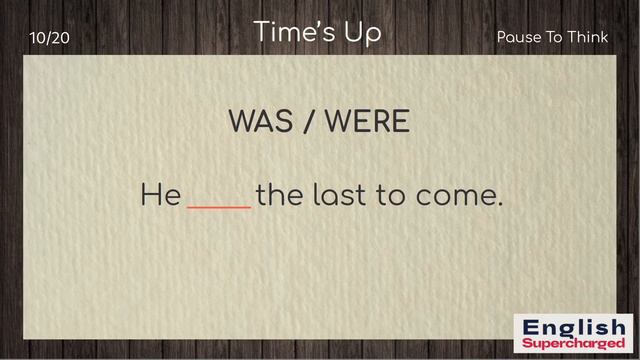 WAS - WERE | English Grammar Quiz - Beginner Level смотреть онлайн