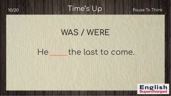 WAS  -  WERE  |  English Grammar Quiz  -  Beginner Level
