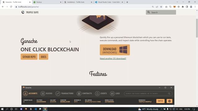 Setup development environment for ethereum blockchain using truffle and ganache смотреть онлайн