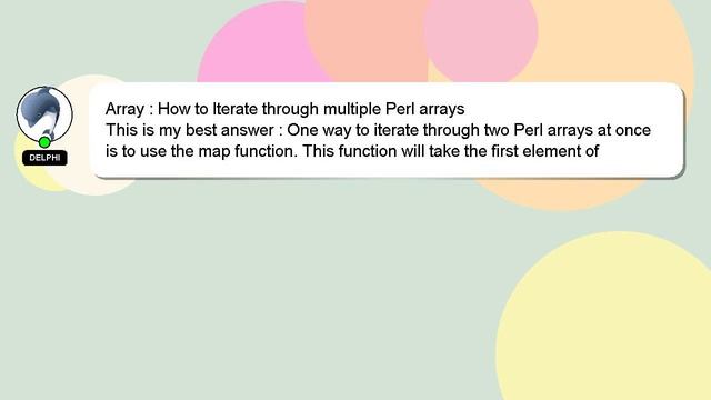 Array : How to Iterate through multiple Perl arrays смотреть онлайн