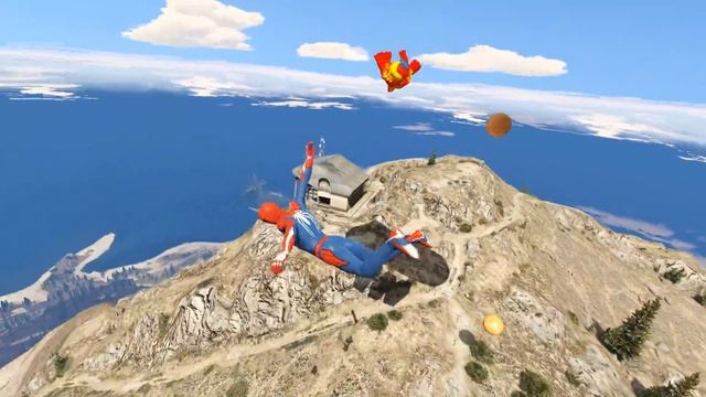 GTA 5 Gameplay Ragdolls Purple Spiderman VS Red Dinosaur VS Green Dinosaur (Euphoria Physics Fails) смотреть онлайн
