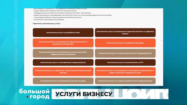 25.01.2023 Поддержка бизнеса в эфире телеканала "Хабаровск" передача "Большой город" смотреть онлайн