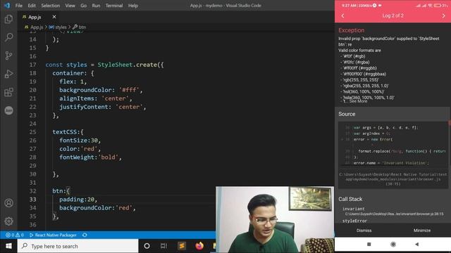 React Native Tutorial #2 | Basics App for Beginners | JavaScript ES6 | React Native in Hindi смотреть онлайн