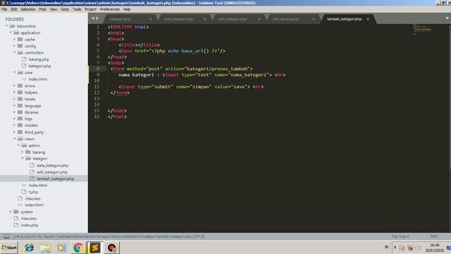 CRUD TABEL 2 ( pembuatan web ecommerce) part 6 смотреть онлайн