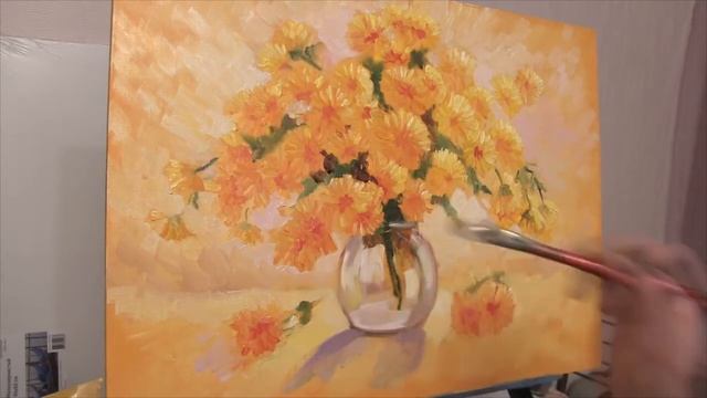 Мастер Класс живописи Александра Южакова Цветы в вазе смотреть онлайн