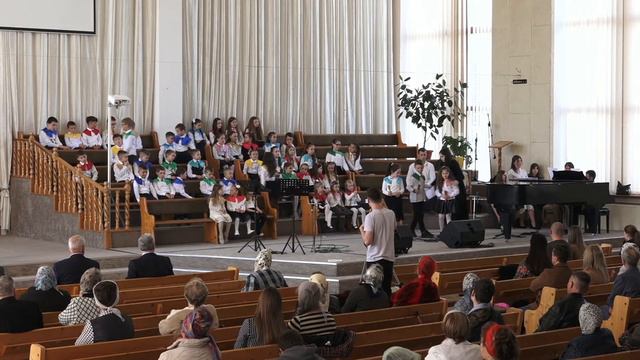 08.05.2022 Утреннее служение в церкви Ковчег, г. Бельцы. С участием детского хора ц.Вифания. смотреть онлайн