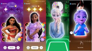 Moana & Mirabel vs Frozen Elsa & Baby Elsa - Tiles Hop! Let It Go | We Don't About Bruno
