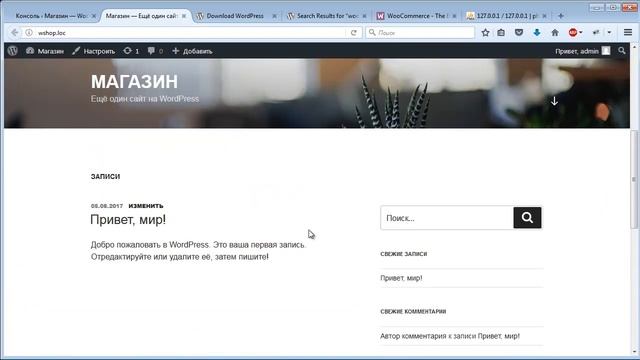 WooCommerce. Урок 2. Установка WooCommerce на WordPress. (Виктор Гавриленко - Webformyself)