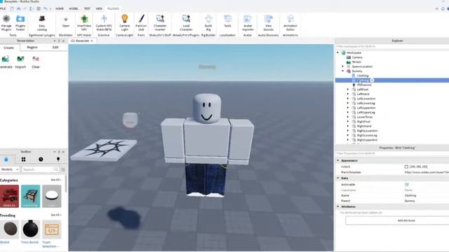 How to add clothes and hats to Dummy in Roblox Studio? смотреть онлайн